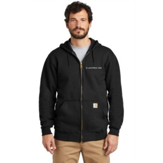 Carhartt ® Midweight Hooded Zip-Front Sweatshirt<BR><BR>XX-LARGE<BR>Black • White imprint